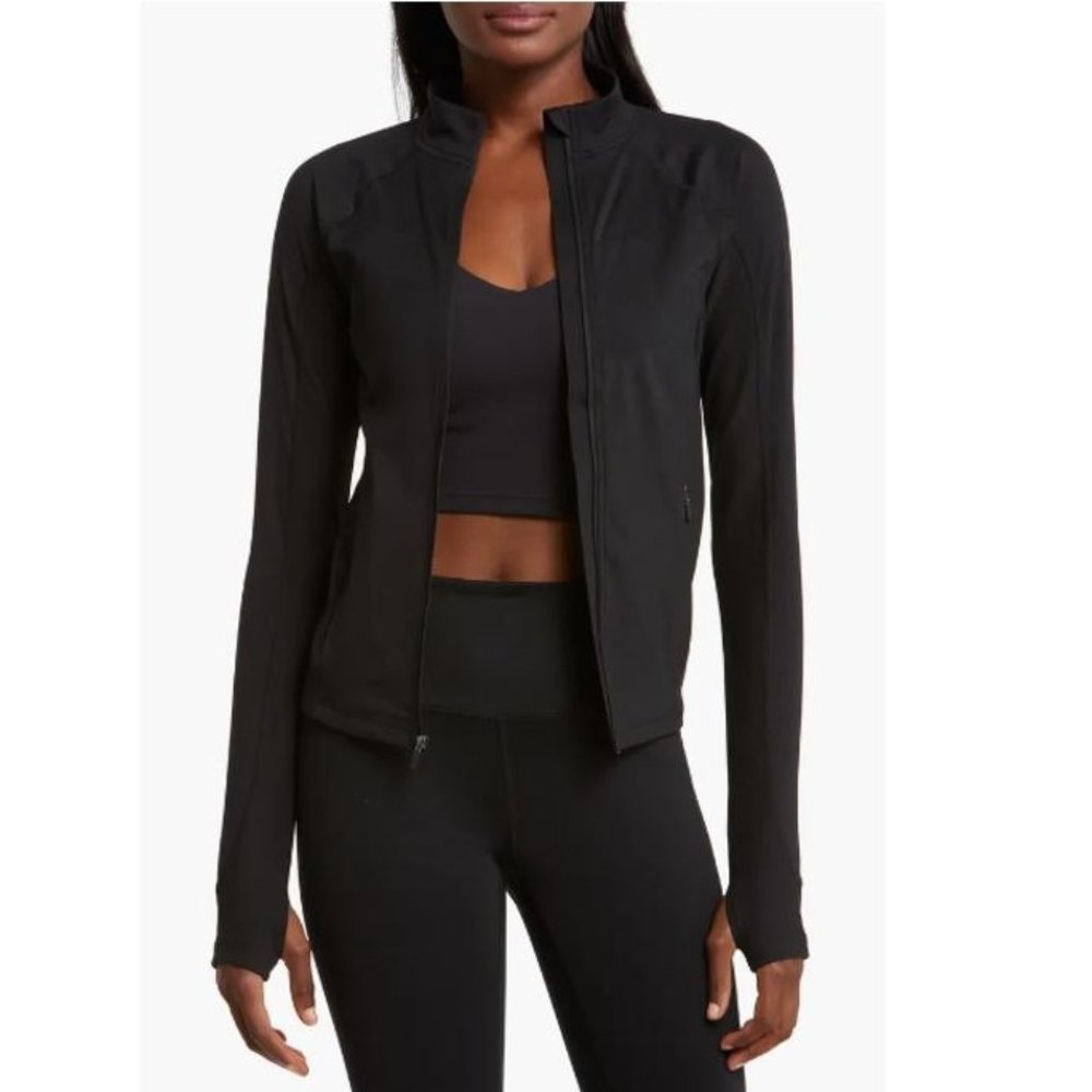 NEW LACOSTE X BANDIER FULL ZIP ACTIVEWEAR JACKET BLACK SMALL